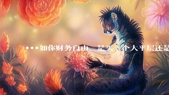 ***如你财务自由，是买一个大平层还是买一个大别墅？