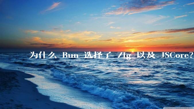 为什么 Bun 选择了 Zig 以及 JSCore？