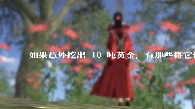 如果意外挖出 10 吨黄金，有那些将它们洗白、正常使用的方法？